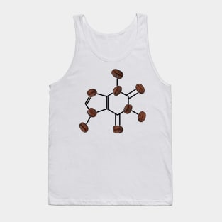 Caffeine Molecule with Coffee Beans Tank Top